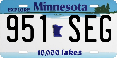 MN license plate 951SEG