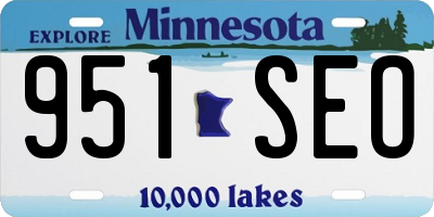 MN license plate 951SEO