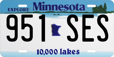 MN license plate 951SES