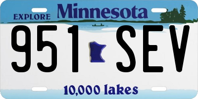 MN license plate 951SEV