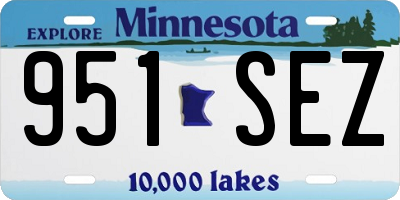 MN license plate 951SEZ