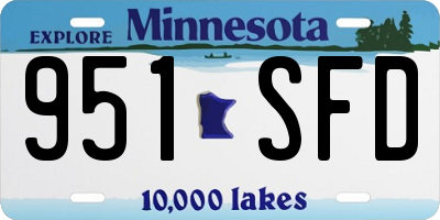 MN license plate 951SFD