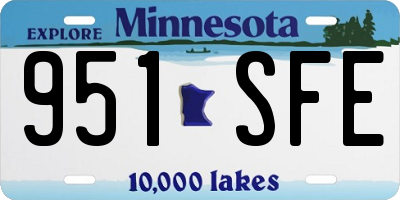MN license plate 951SFE