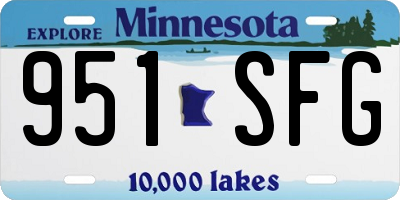 MN license plate 951SFG