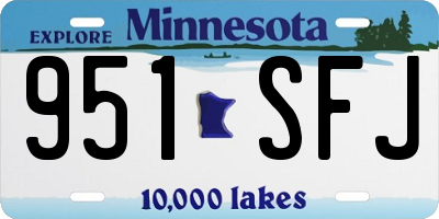 MN license plate 951SFJ