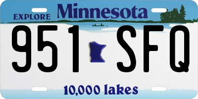MN license plate 951SFQ