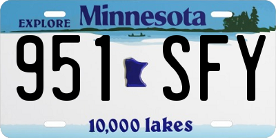 MN license plate 951SFY