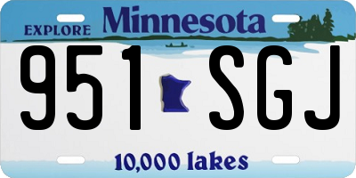 MN license plate 951SGJ