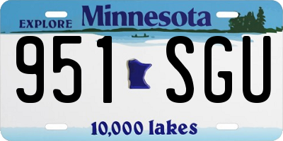 MN license plate 951SGU
