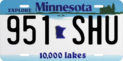 MN license plate 951SHU