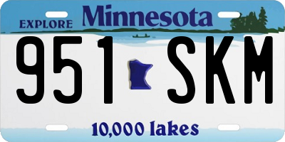 MN license plate 951SKM