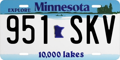MN license plate 951SKV