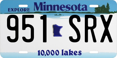 MN license plate 951SRX