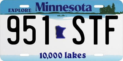 MN license plate 951STF