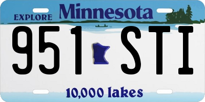 MN license plate 951STI