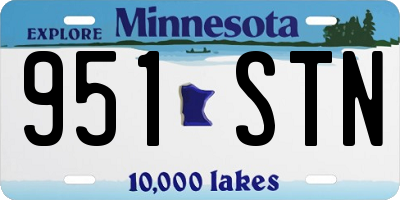 MN license plate 951STN