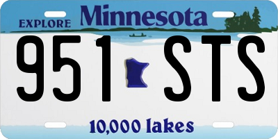 MN license plate 951STS