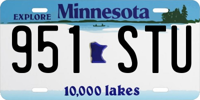 MN license plate 951STU