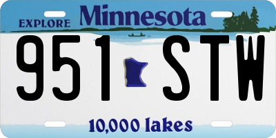 MN license plate 951STW