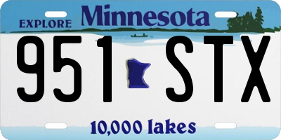 MN license plate 951STX
