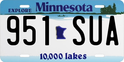 MN license plate 951SUA