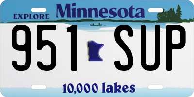 MN license plate 951SUP