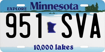 MN license plate 951SVA