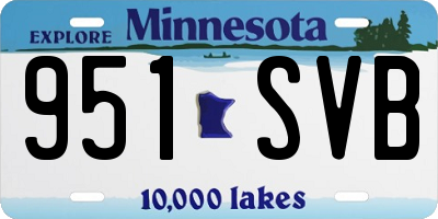 MN license plate 951SVB