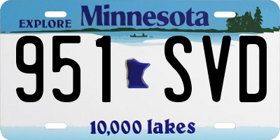 MN license plate 951SVD