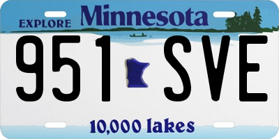 MN license plate 951SVE
