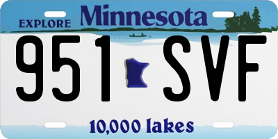 MN license plate 951SVF