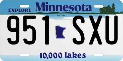 MN license plate 951SXU