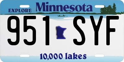 MN license plate 951SYF