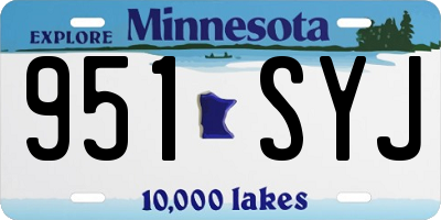 MN license plate 951SYJ