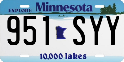MN license plate 951SYY