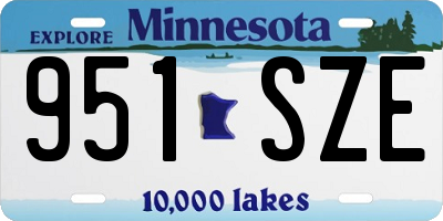 MN license plate 951SZE