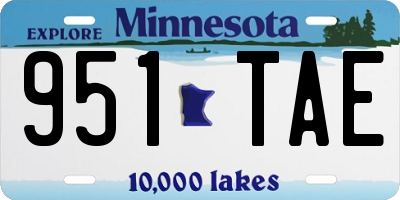 MN license plate 951TAE