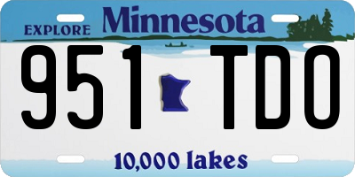MN license plate 951TDO