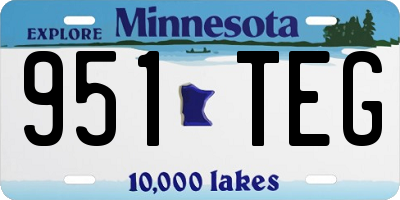 MN license plate 951TEG