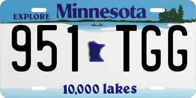 MN license plate 951TGG