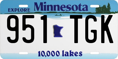 MN license plate 951TGK