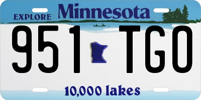 MN license plate 951TGO