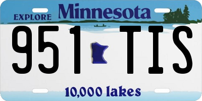 MN license plate 951TIS