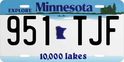 MN license plate 951TJF