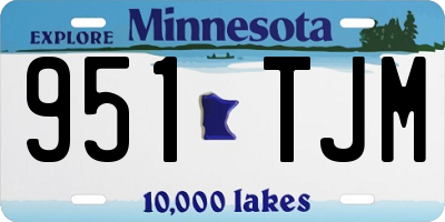 MN license plate 951TJM
