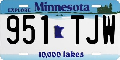 MN license plate 951TJW