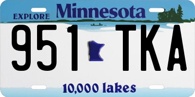 MN license plate 951TKA