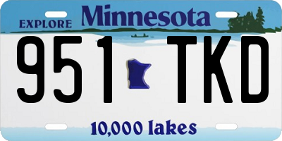 MN license plate 951TKD