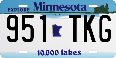 MN license plate 951TKG