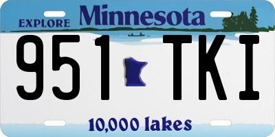 MN license plate 951TKI